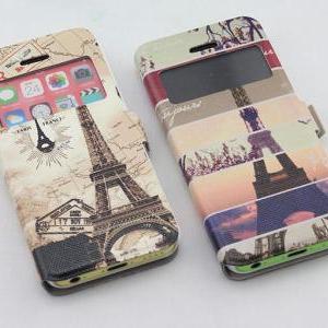 Pretty Iphone 5c Folio Eiffel Art Iphone 5c Case..