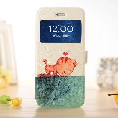 Iphone 6 kitty case cute animal cat and fish love iphone 6 case, iphone 6 cover, iphone 6 plus case, iphone 6 plus cover