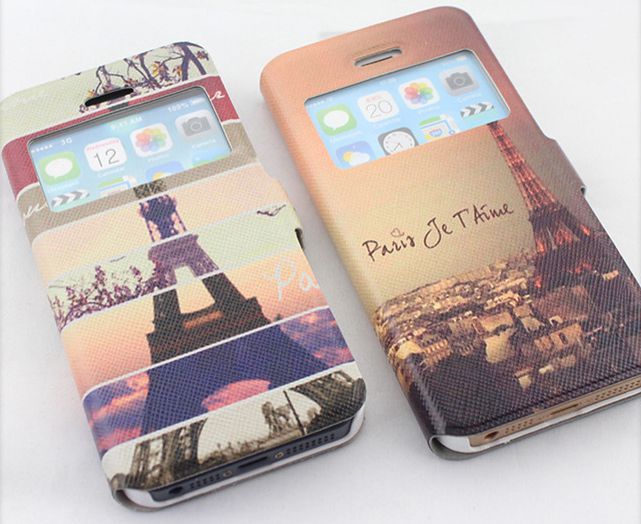 Iphone 5s Protective Case ,iphone 5 Protective Case, Eiffel Printing Iphone 5s Cover ,cute Iphone 5 Cover, Iphone 5s /5 Flip Case