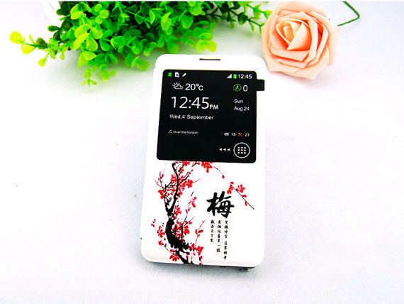 Samsung Galaxy Note 3 Case Chinese Style Plum Blossom Samsung Note 3 Case, Samsung Galaxy Note 3 Flowers Case, Samsung Note 3 Floral Case